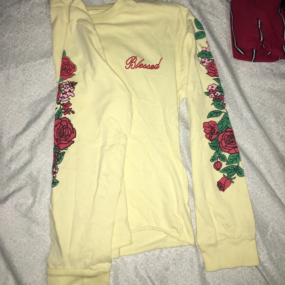 Yellow Long - Sleeved Crop Top